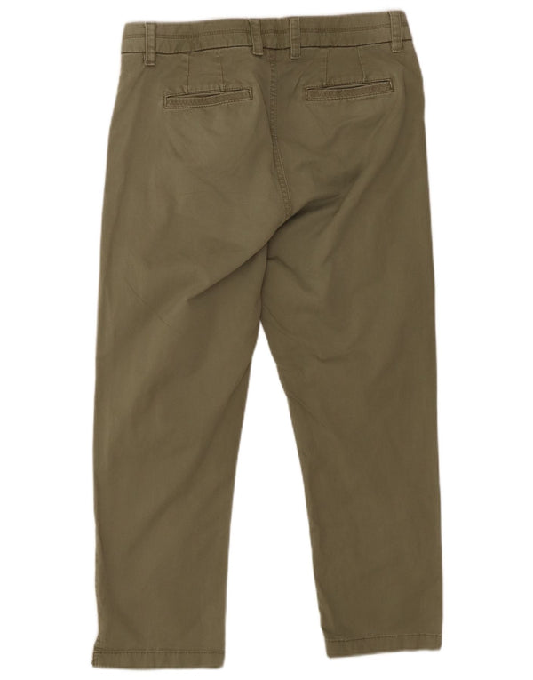 Spodnie damskie Fat Face Slim Capri UK 12 Medium W30 L23 Zielona bawełna