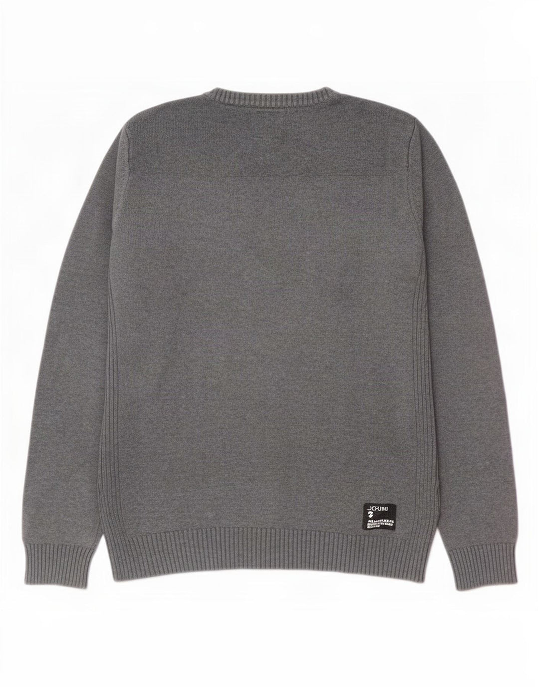 Męski sweter Jack & Jones z dekoltem w kształcie litery V, średnioszary, bawełniany