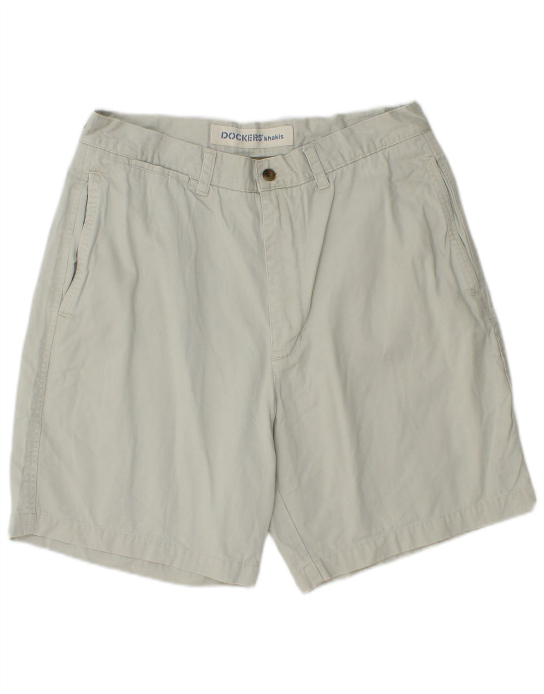 Męskie spodenki chino DOCKERS W34 w kolorze khaki, duże, niebieskie, bawełniane