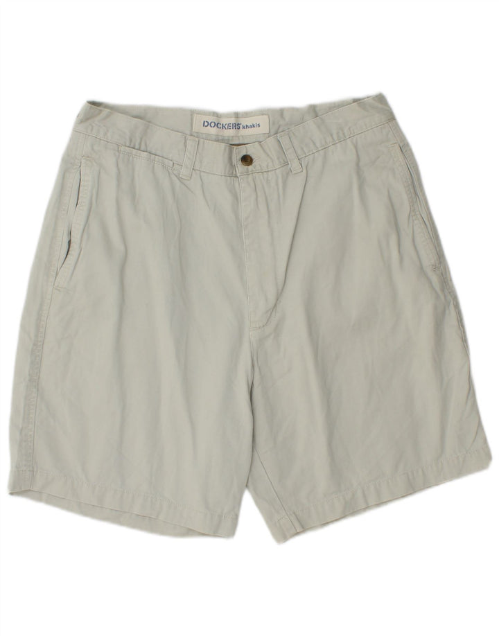 Męskie spodenki chino DOCKERS W34 w kolorze khaki, duże, niebieskie, bawełniane