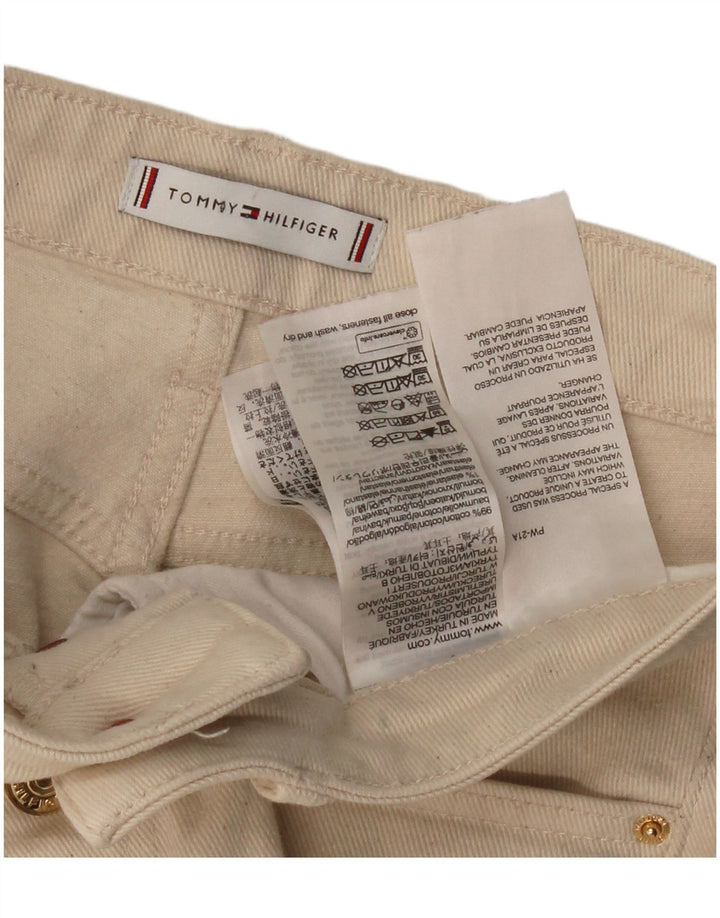 Damskie jeansy rozkloszowane TOMMY HILFIGER W26 L30 Beżowa bawełna