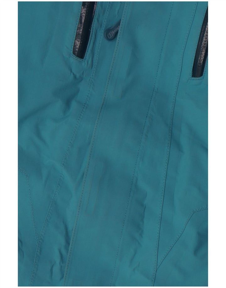 Damska kurtka przeciwdeszczowa z kapturem oversize Berghaus UK 10 Small Blue Nylon