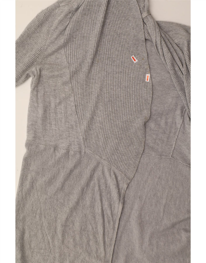 LAURA ASHLEY Womens Longline Open Cardigan Sweater UK 12 Medium  Grey Vintage Laura Ashley and Second-Hand Laura Ashley from Messina Hembry 