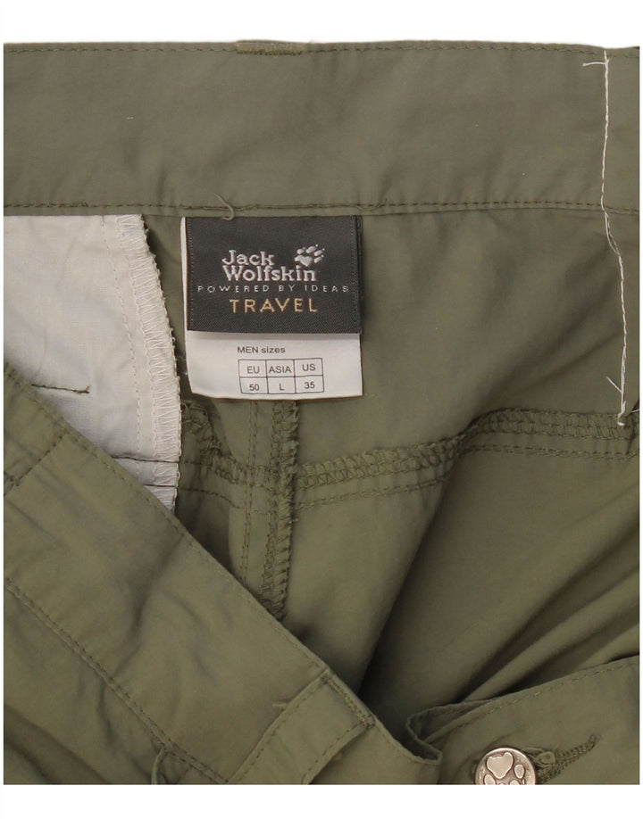 Męskie spodnie cargo JACK WOLFSKIN Travel Straight, duże W34 L30 Khaki