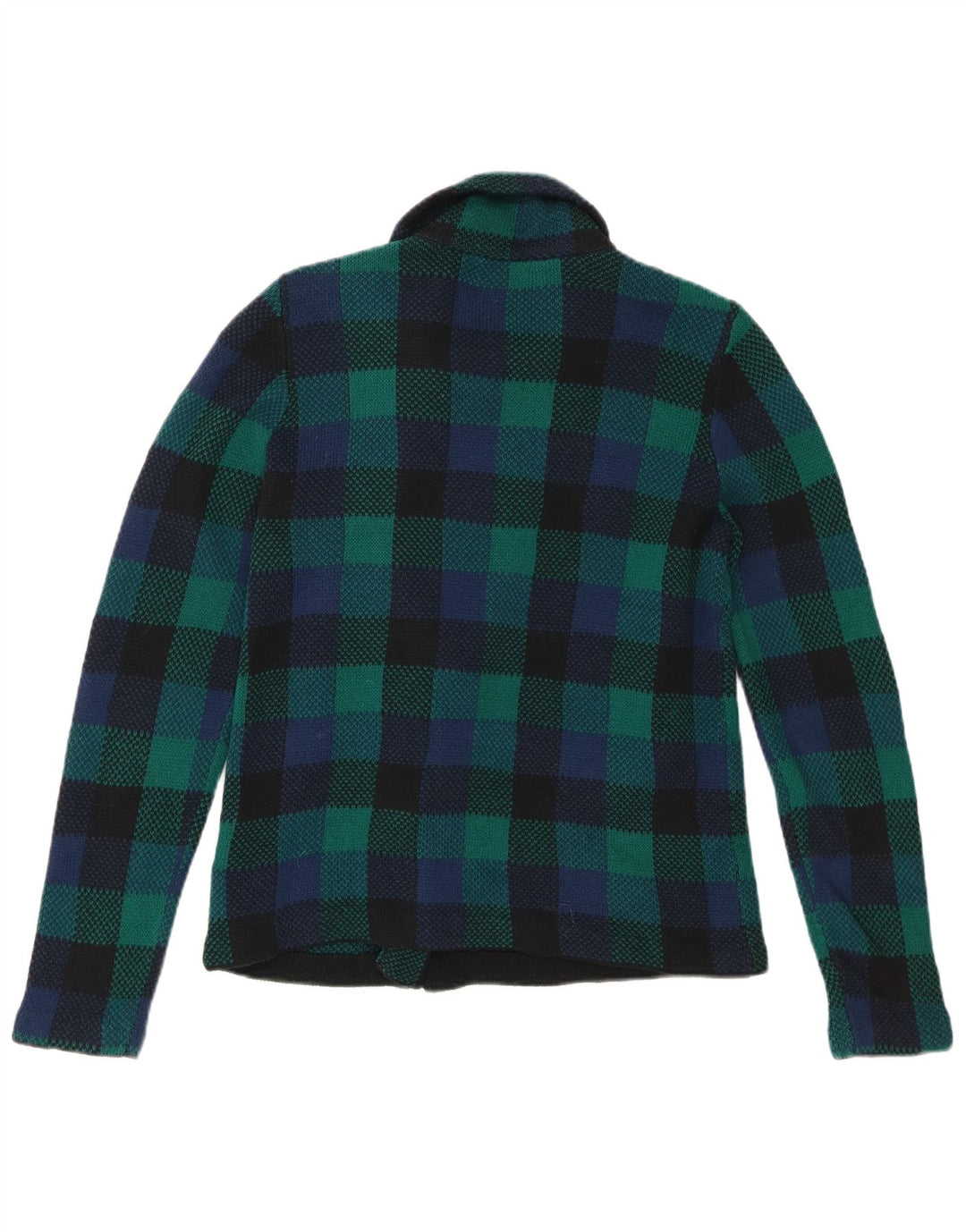 Damski sweter rozpinany Chaps UK 14, bawełna w średnią zieloną kratkę