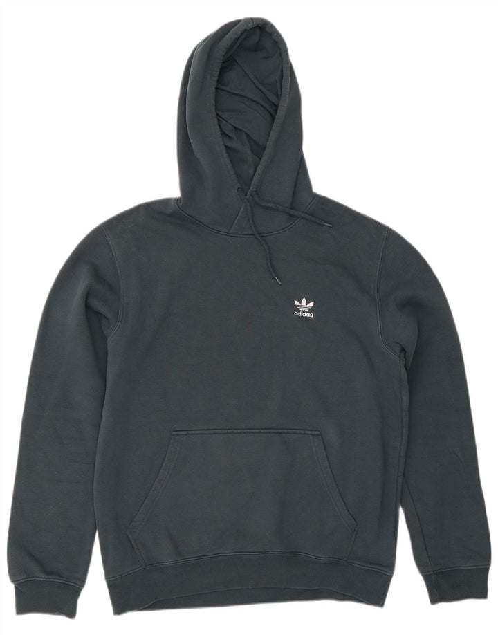 Adidas Męska bluza z kapturem, średnia, zielona bawełna