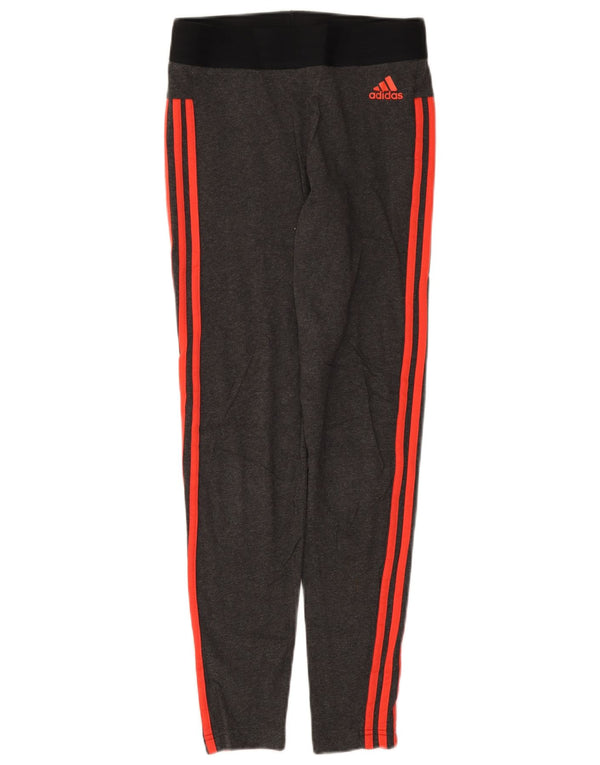 Legginsy damskie Adidas UK 12/14 Średnioszary, bawełniany blok kolorów