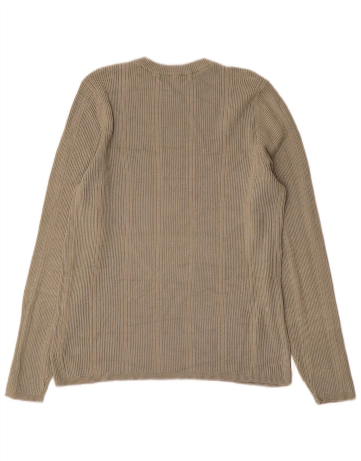 Marks & Spencer Damski top z długim rękawem, UK 16, duży, wiskoza khaki