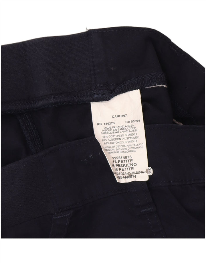 Spodnie damskie Lee Cargo Capri US 16 2XL W38 L19 Granatowa bawełna