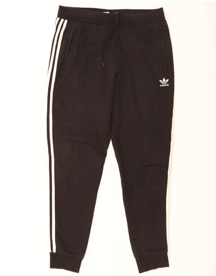 Damskie spodnie dresowe Adidas, duże, czarne, bawełniane