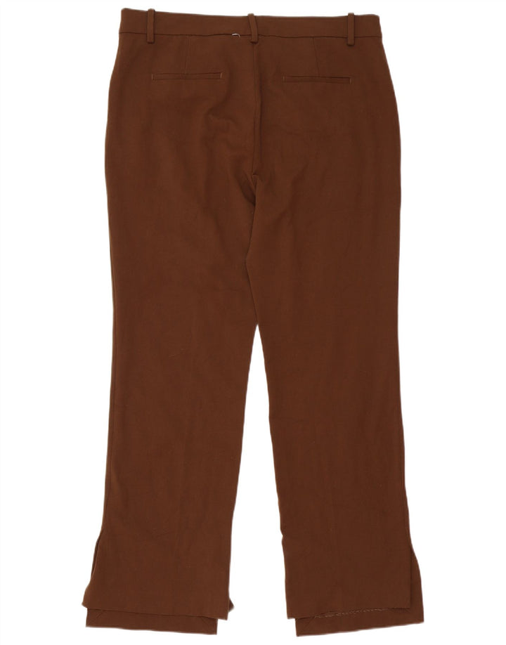 Proste spodnie chino Zara, duże, duże W34 L31, brązowe, poliestrowe