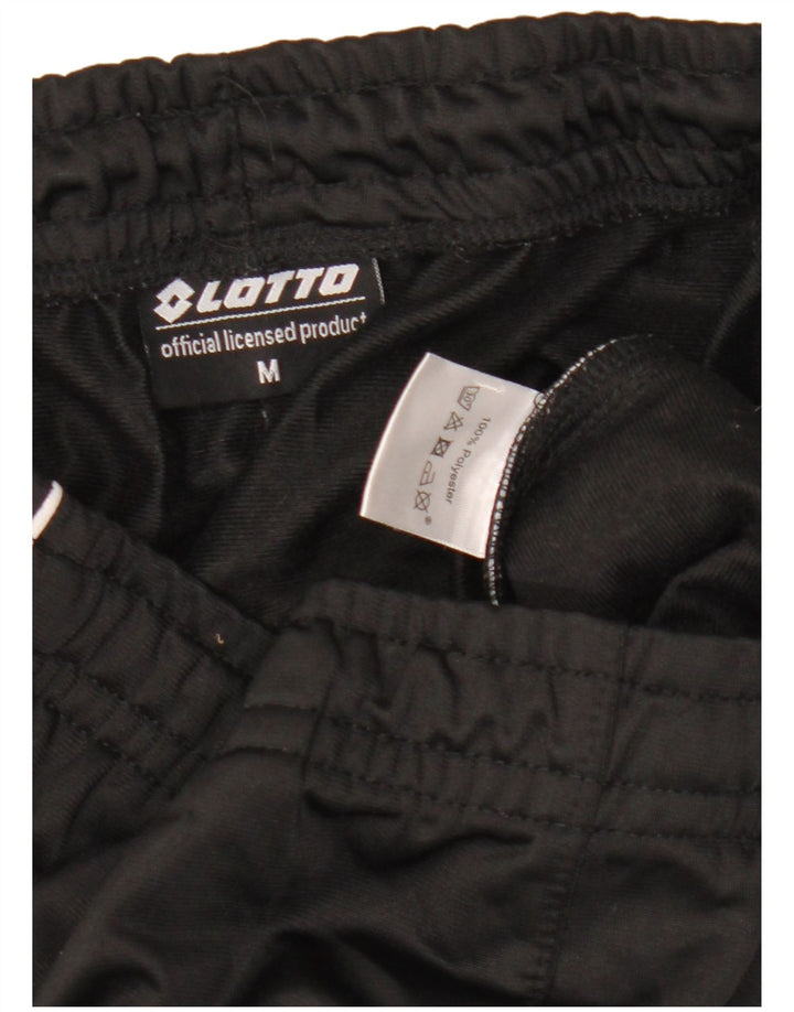 Męskie spodnie dresowe Lotto, średni czarny poliester