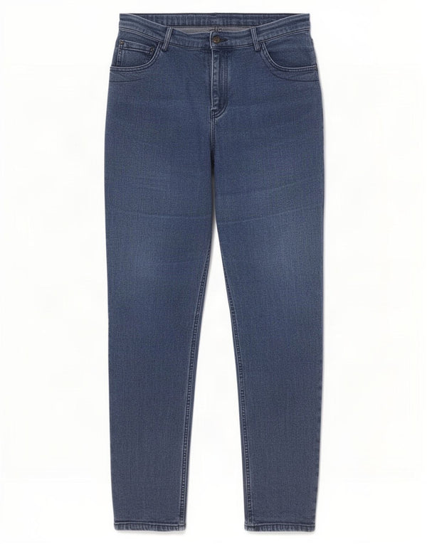Marks & Spencer Damskie jeansy slim z wysokim stanem UK 20 2XL W38 L30 Niebieskie bawełniane