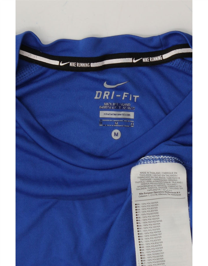 NIKE Mens Dri Fit T-Shirt Top Medium Blue Polyester Vintage Nike and Second-Hand Nike from Messina Hembry 