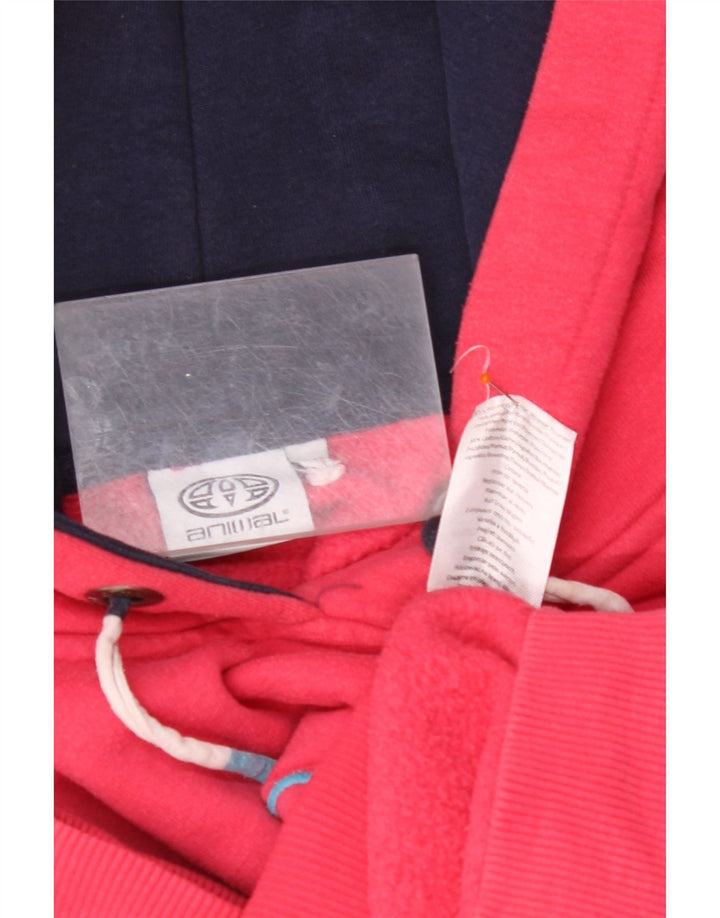 Damski sweter z kapturem i grafiką ANIMAL UK 16, duży, różowy, bawełniany