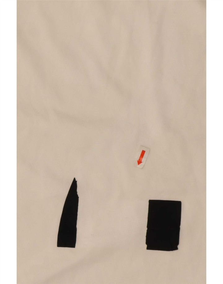 T-shirt męski New Balance, top XL, biały, poliester z blokami kolorów