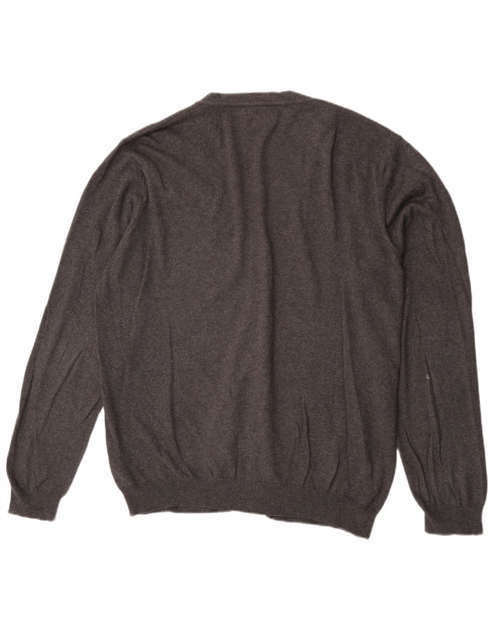 Marks & Spencer Mens Cardigan Sweater Large Grey Cotton