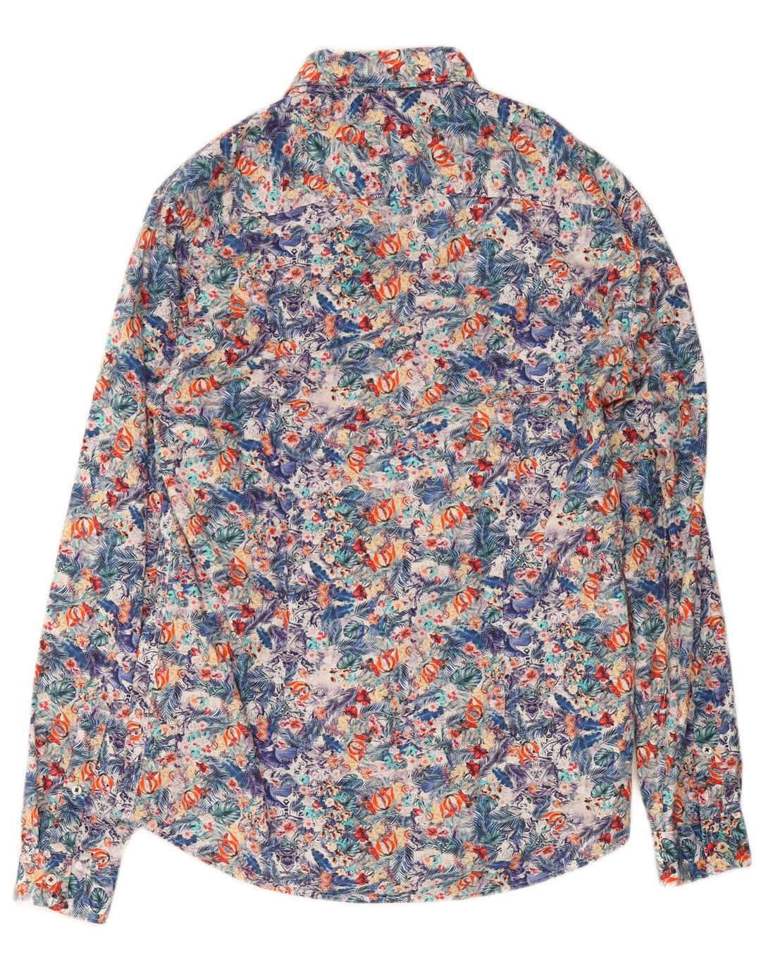 Koszula męska Zara Slim Fit, średnia, wielobarwna, bawełniana w kwiaty