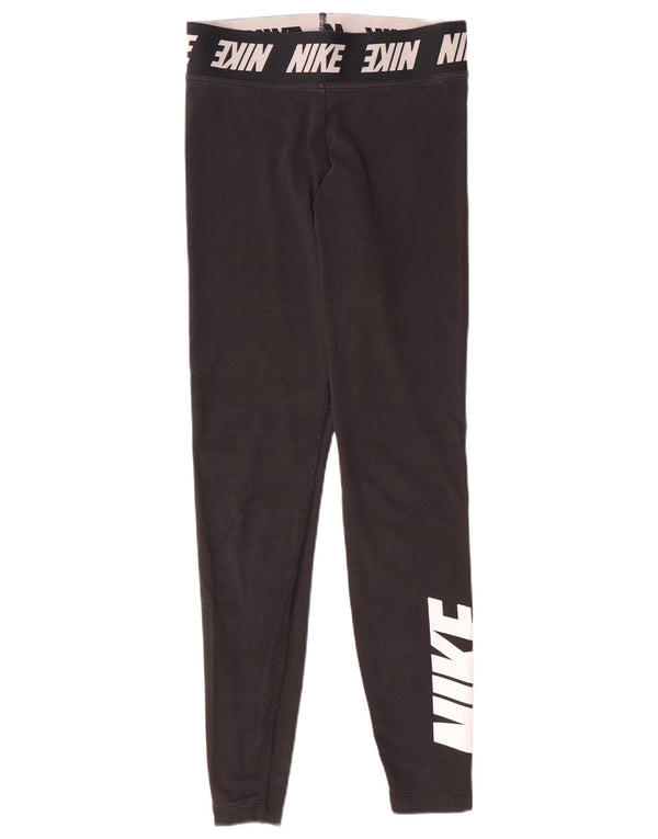 Damskie legginsy NIKE Graphic UK 12, średnie czarne, bawełniane