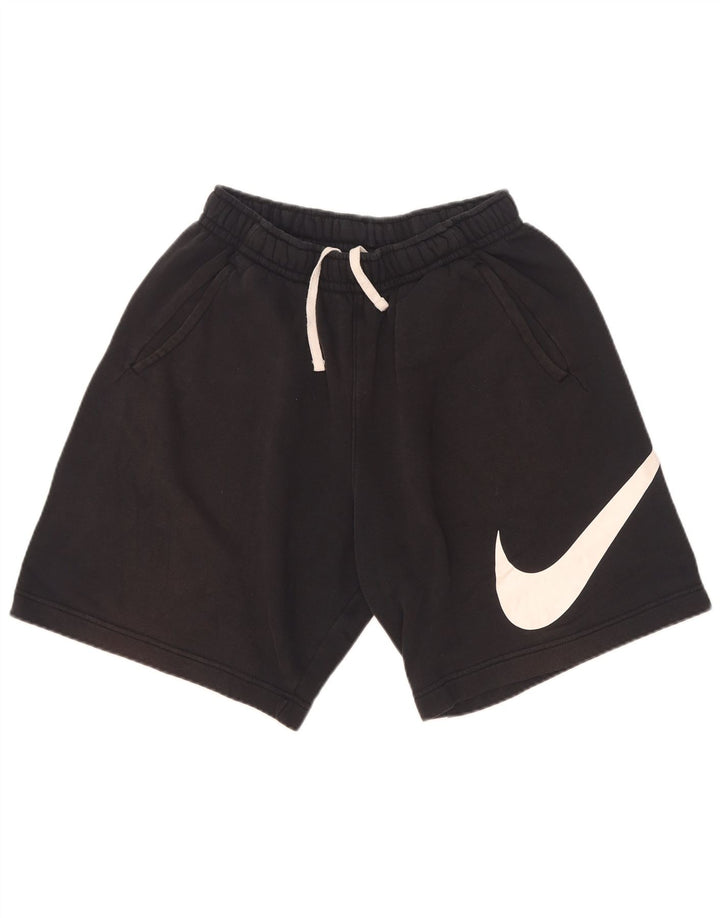 Męskie spodenki sportowe Nike z grafiką, małe, czarne, bawełniane