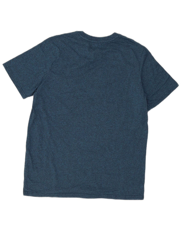 Męski T-shirt Superdry z grafiką, duży, niebieski nakrapiany