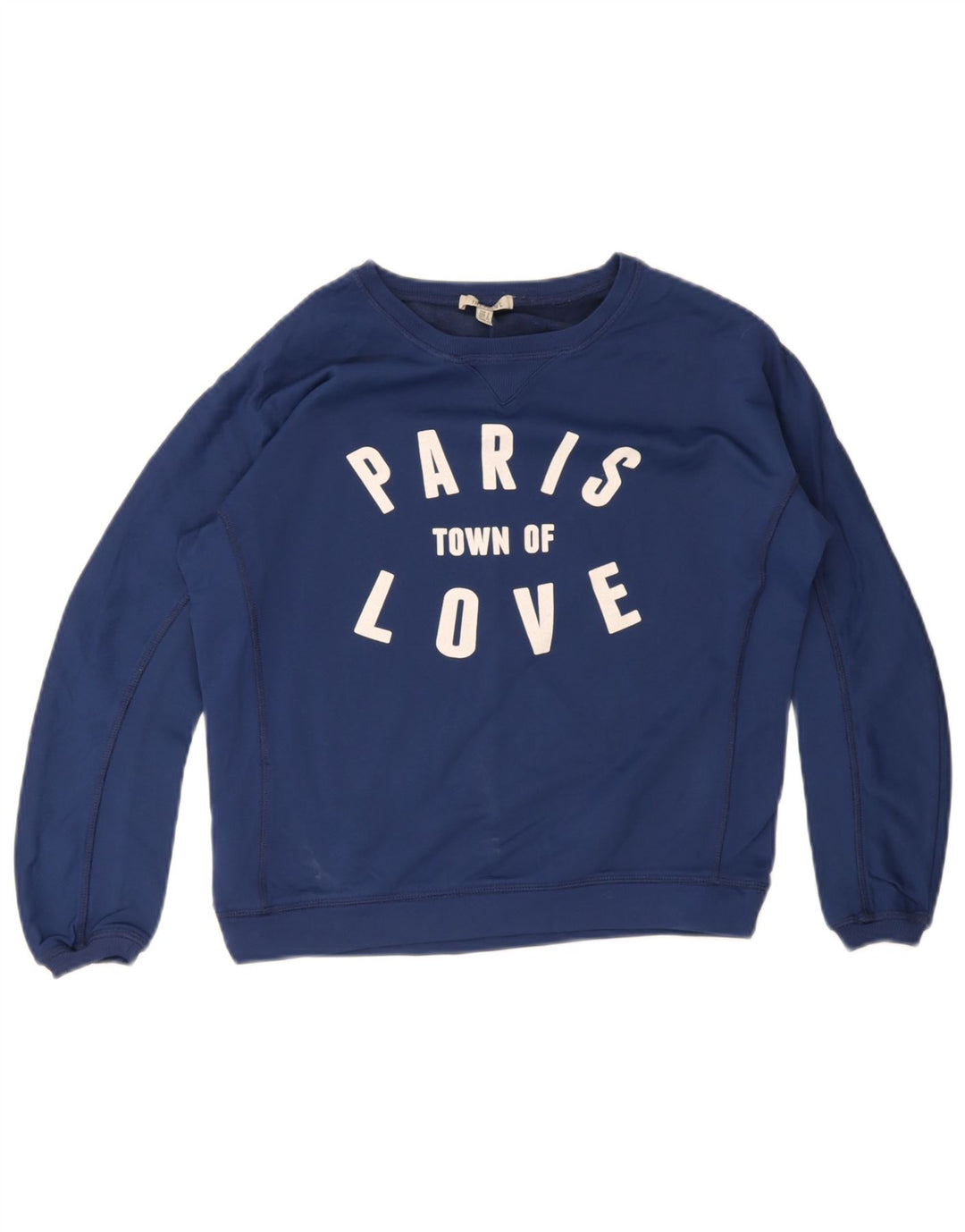 Damska bluza Zara Paris Graphic Oversize Sweter UK 10 Small Blue