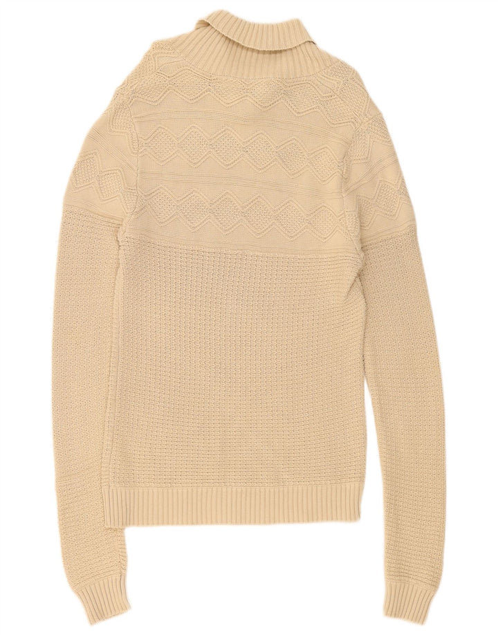 Męski sweter Zara z szalowym dekoltem, średni beż