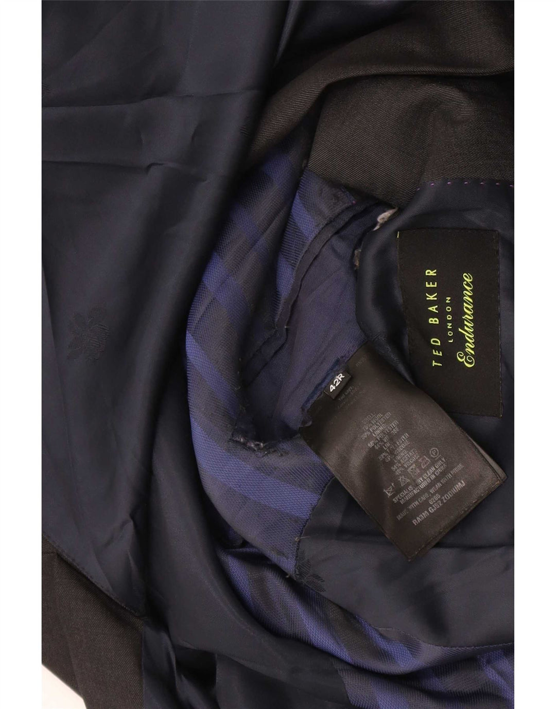 Męska marynarka zapinana na 2 guziki Ted Baker UK 42 XL, szara wełna