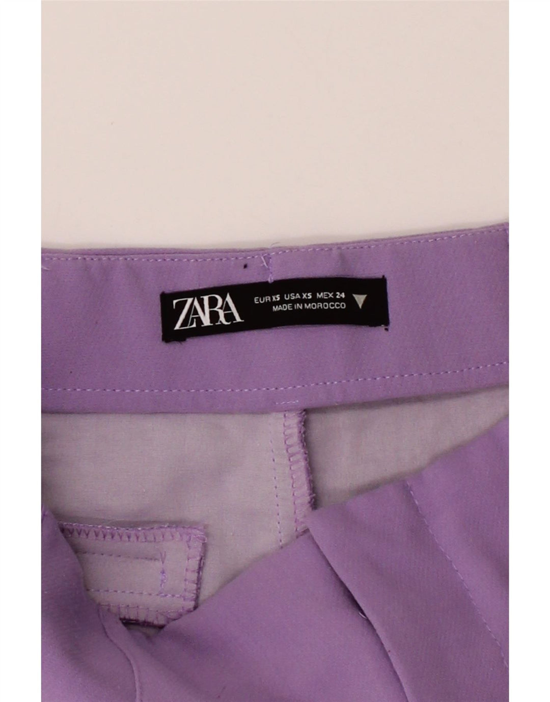 ZARA Womens Casual Shorts XS W24  Purple Polyester Vintage Zara and Second-Hand Zara from Messina Hembry 