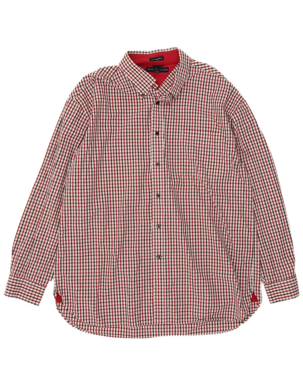 Koszula męska Tommy Hilfiger XL w czerwoną kratkę