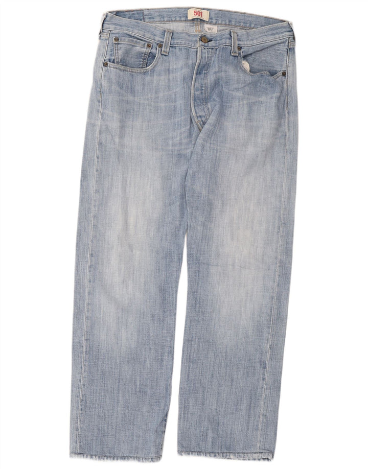 Męskie dżinsy Levi's 501 Straight W36 L32 Niebieskie bawełniane