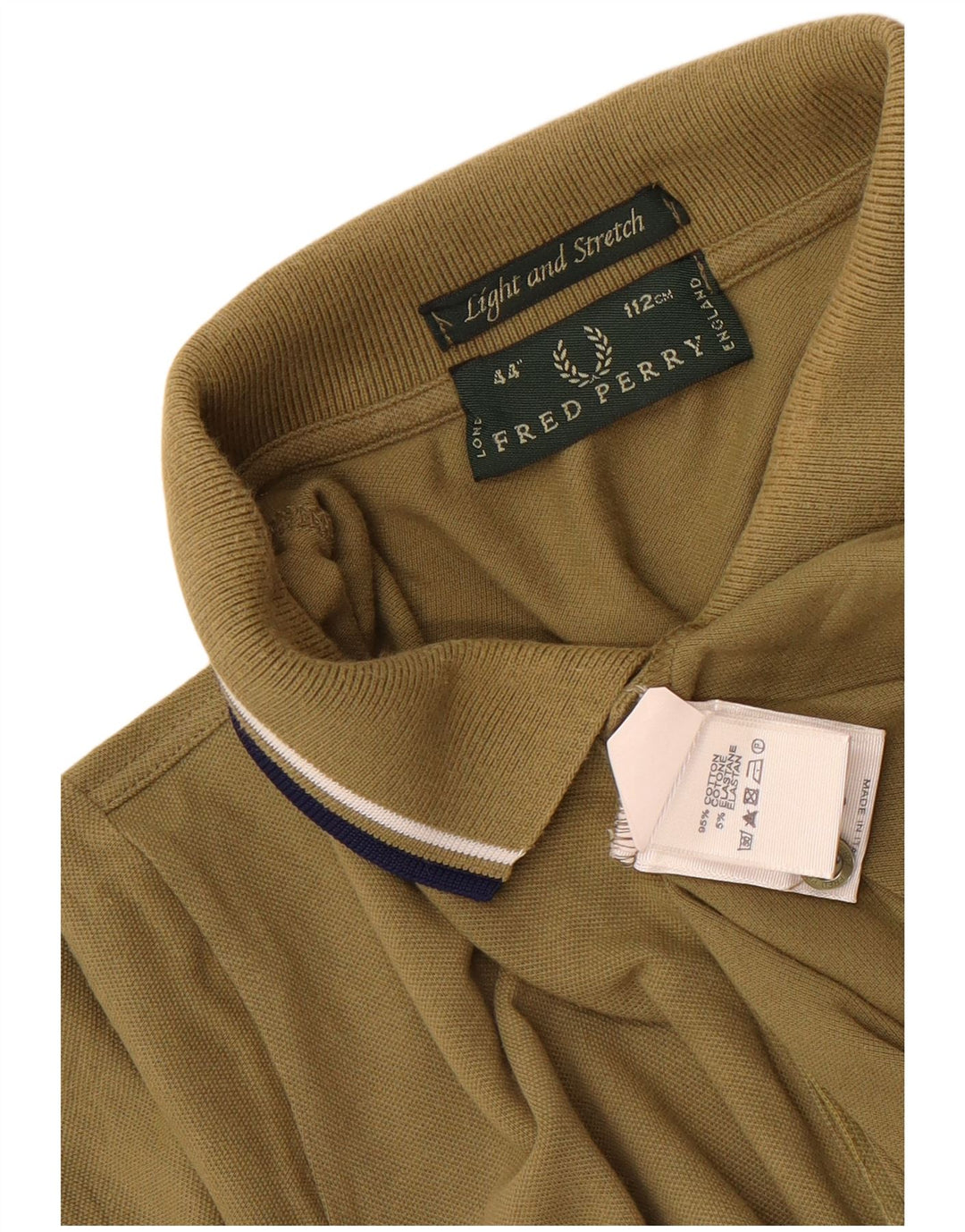 Męska lekka i elastyczna koszulka polo Fred Perry, średnia bawełna khaki