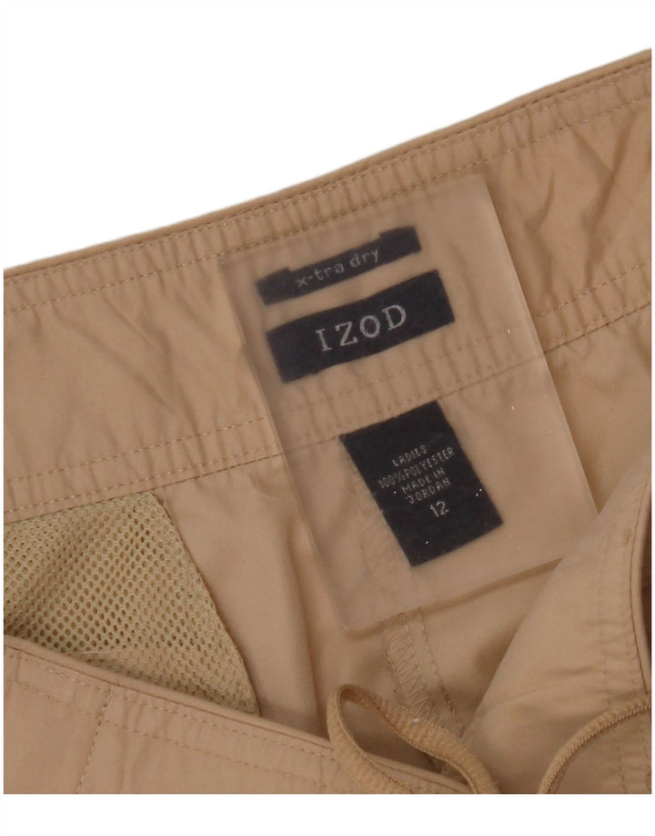 Spodnie damskie Izod Capri Cargo US 12 Large W34 L21 Beżowy poliester
