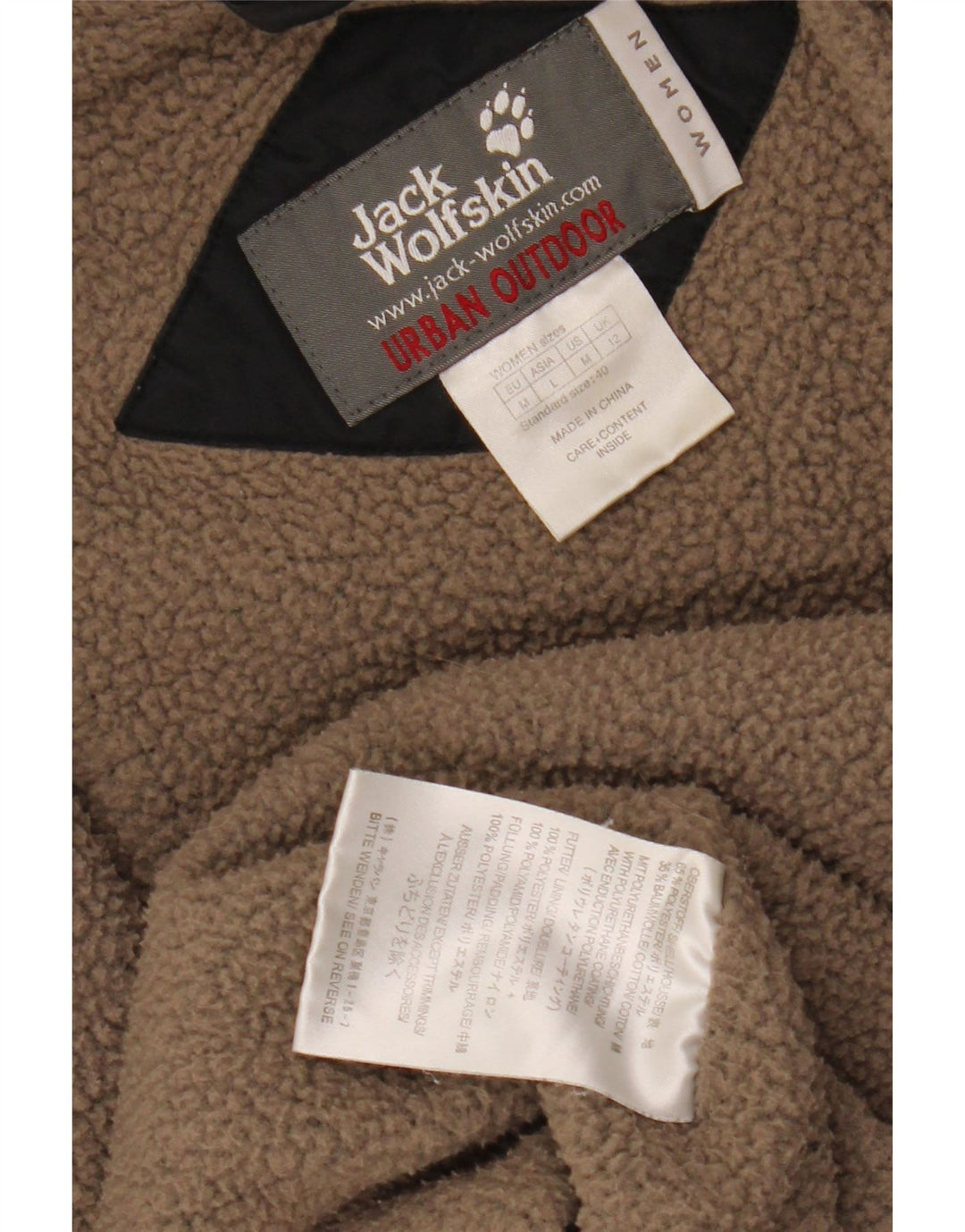 Damska kurtka wiatrówka JACK WOLFSKIN UK 12, średni czarny poliester