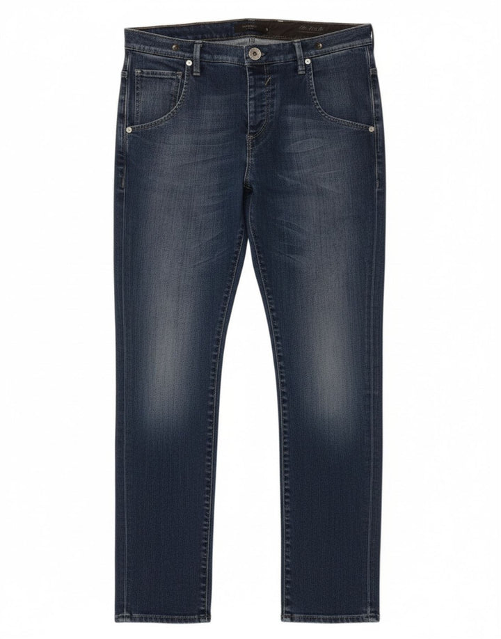 Damskie jeansy Gas Slim W26 L30 Niebieskie bawełniane