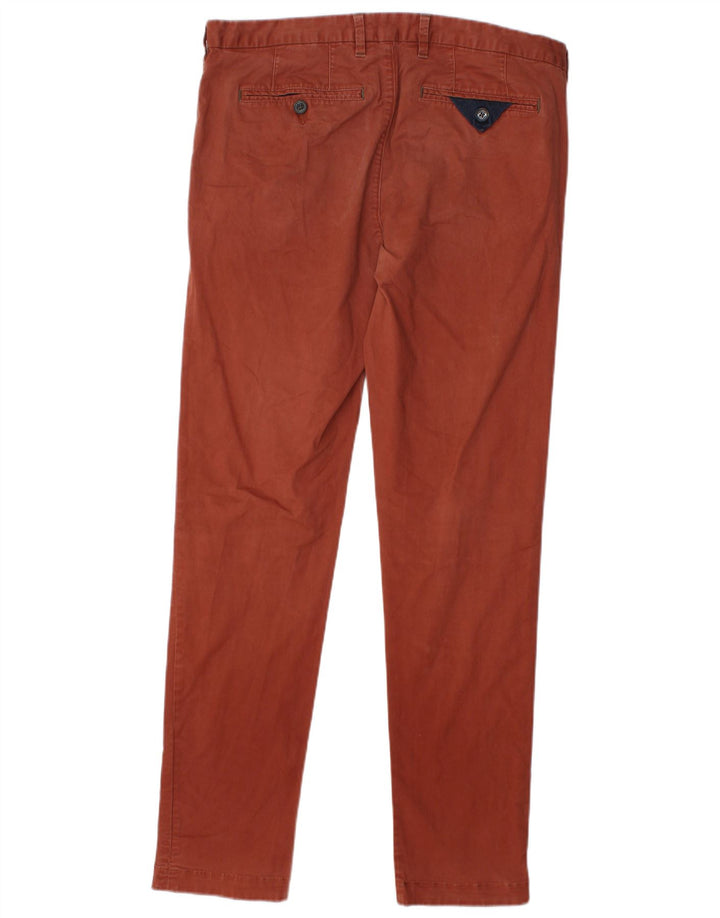 Męskie spodnie typu slim chino Ted Baker W34 L33 Brązowa bawełna