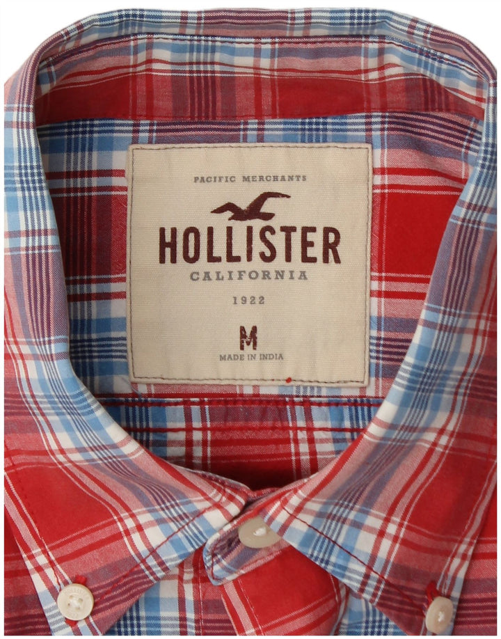 Koszula męska HOLLISTER, bawełniana w czerwoną kratę