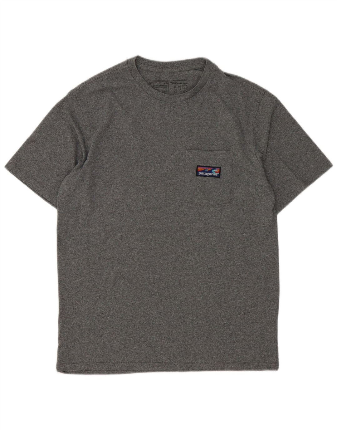 T-shirt męski Patagonia o regularnym kroju, mały, szary, bawełniany