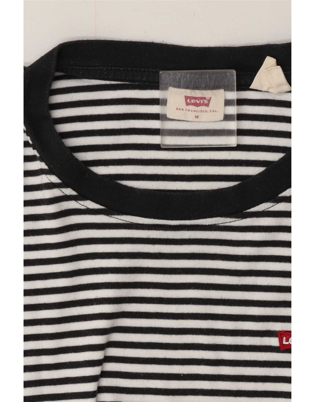 Damska koszulka Levi's Top UK 14 Medium Black w prążki