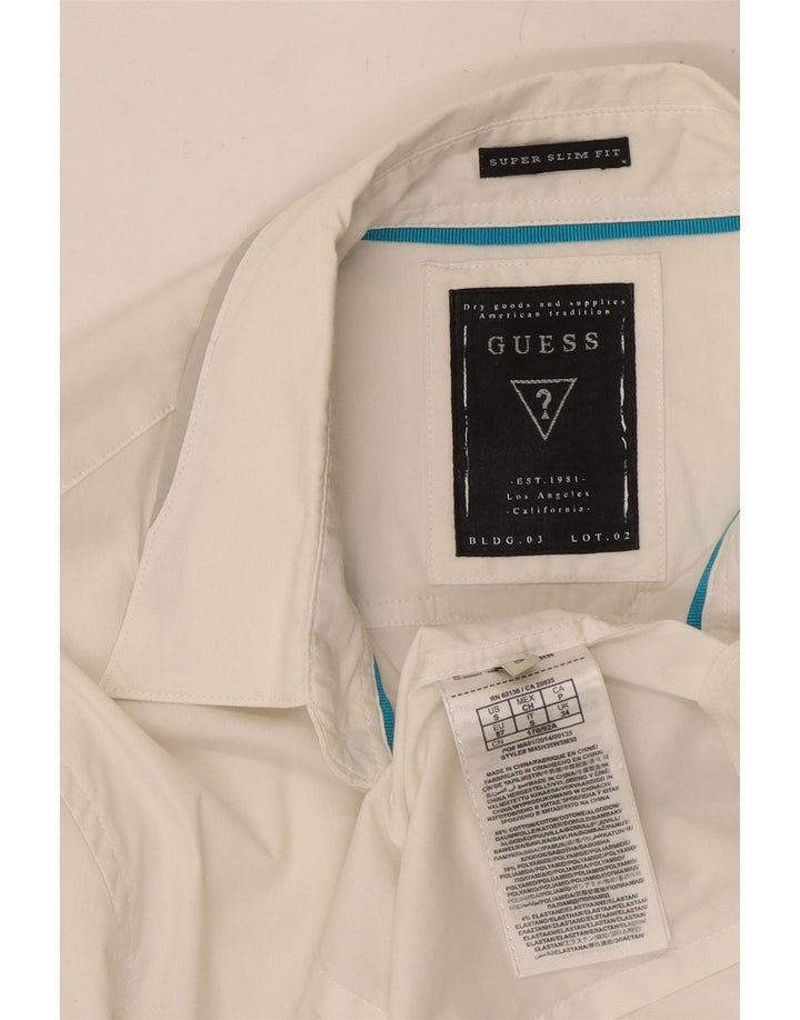 Koszula męska GUESS o dopasowanym kroju, mała, biała, bawełniana