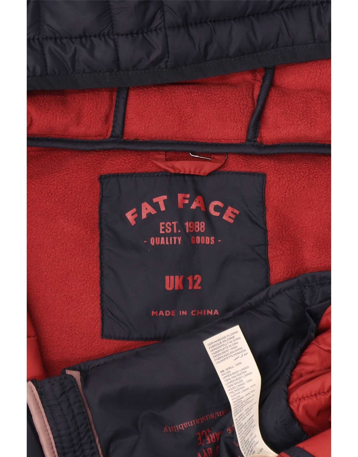 Damska ocieplana kurtka z kapturem Fat Face UK 12, średni granatowy nylon