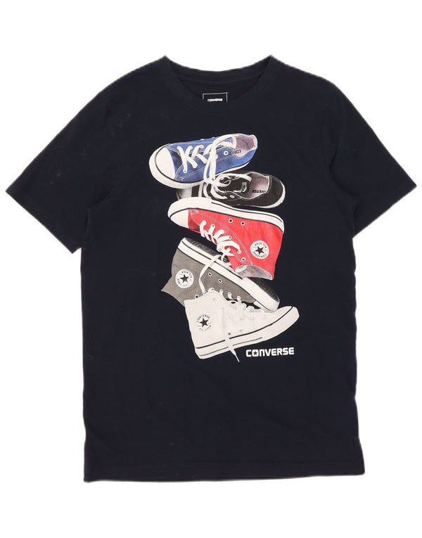 Converse Chłopięcy T-shirt z grafiką, 13-14 lat XL, granatowy, bawełniany