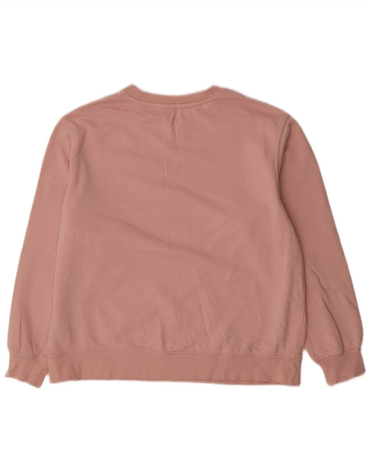 Marks & Spencer Damski sweter oversize UK 14, średni, różowy, bawełniany
