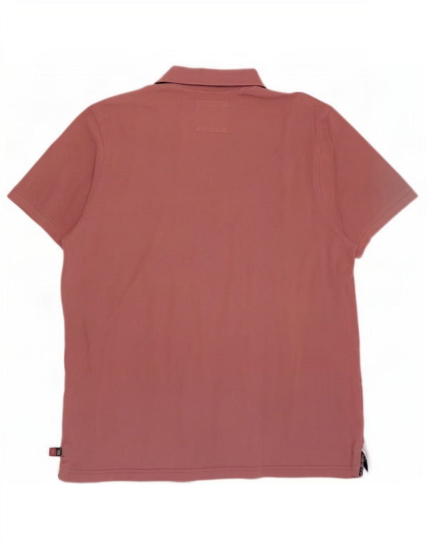 Crew Clothing Męska koszulka polo XL, różowa, bawełniana