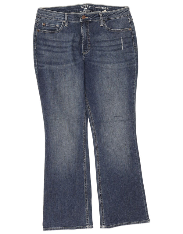 Damskie dżinsy Lee Riders Mid Rise Bootcut US 14 XL W34 L28 Niebieska bawełna