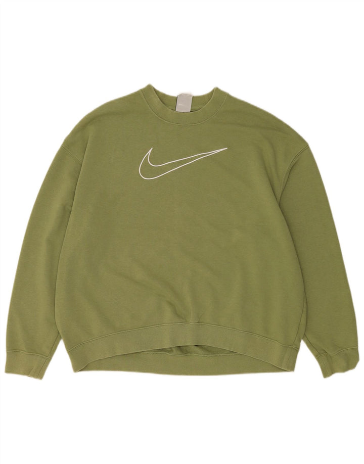 Damska bluza dresowa Nike Dri Fit Graphic Oversize UK 14, średnia zieleń