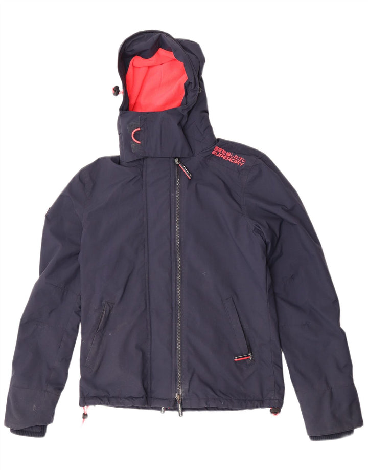 Damska kurtka wiatrówka Superdry Graphic UK 10, mała, granatowa