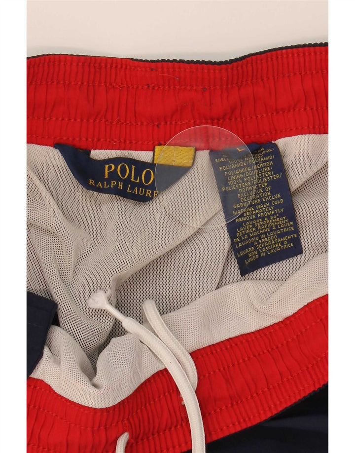 Męskie spodenki kąpielowe Polo Ralph Lauren, duże, granatowe, poliamidowe