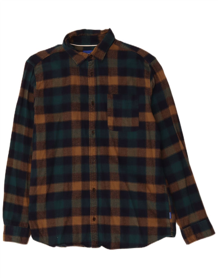 Męska koszula flanelowa JACK & JONES, duża, wielokolorowa bawełniana kratka