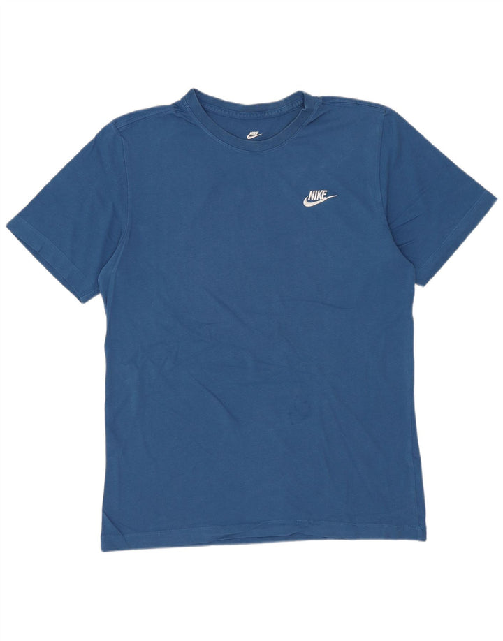 T-shirt męski Nike, mały, niebieski, bawełniany